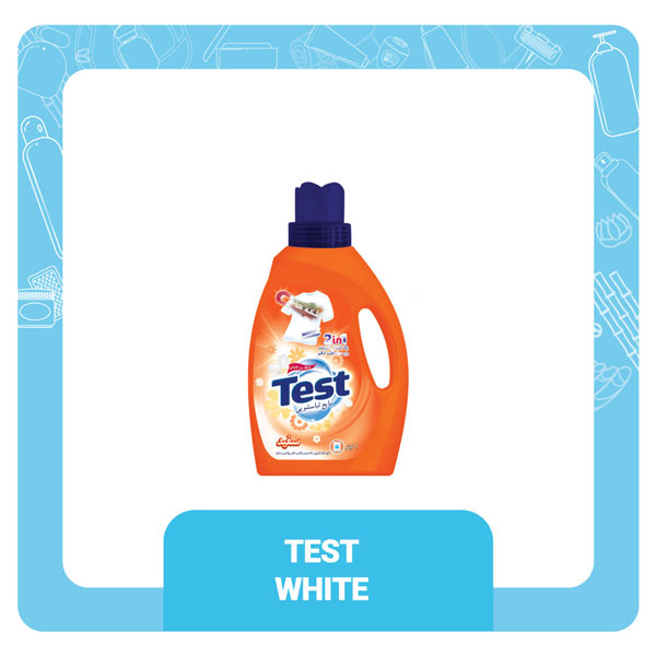 مایع لباسشویی مخصوص لباس های سفید 1 لیتری تست ( Test ) | پاک مارکت