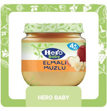 پوره موز و سیب Hero Baby | هرو بیبی 125 گرم | پاک مارکت