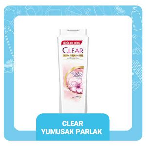 شامپو ضد شوره کلییر Clear زنانه مدل Yumusak Parlak حجم 600 میلی لیتر | پاک مارکت