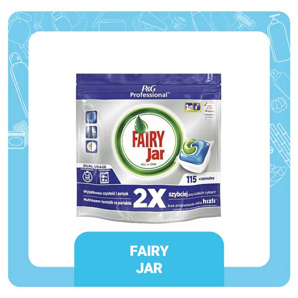 قرص ماشین ظرفشویی فیری جار 115 عددی | Fairy Jar | پاک مارکت
